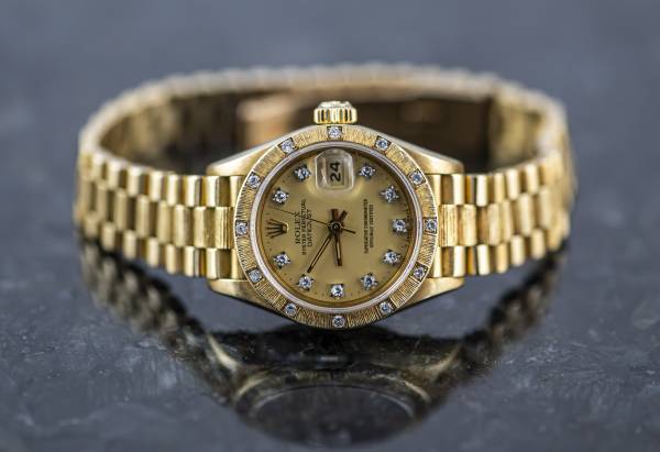 Lady DATE JUST President | Ref. 69288 | Diamond Dial and Bezel | Bark