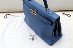 KELLY Bag 35 | blue Agate | Gold Hardware | Leather | July 2017 photo 4
