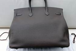 BIRKIN Bag 40 | Etoupe | Palladium Hardware | Leather | April 2016 photo 3