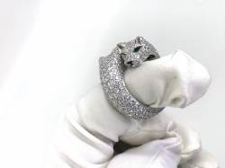Panthère de Cartier Ring | Whitegold | app. 7 ct Pavè | Diamond Emerald Onyx photo 2