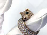 Panthère de Cartier Ring | Yellowgold | app. 6.5 ct Pavè | Diamond Emerald Onyx photo 2