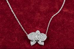 CARESSE D'ORCHIDÉES par Cartier Necklace | Whitegold | Diamond Pavé photo 3