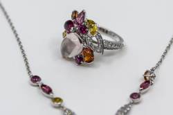 DÉLICES DE CARTIER SORBET Set | Necklace | Ring | Earrings | Multi Gem Diamond photo 4
