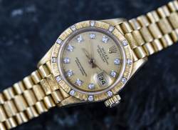 Lady DATE JUST President | Ref. 69288 | Diamond Dial and Bezel | Bark photo 2