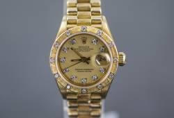 Lady DATE JUST President | Ref. 69288 | Diamond Dial and Bezel | Bark photo 3