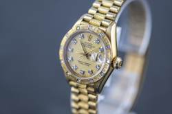 Lady DATE JUST President | Ref. 69288 | Diamond Dial and Bezel | Bark photo 8