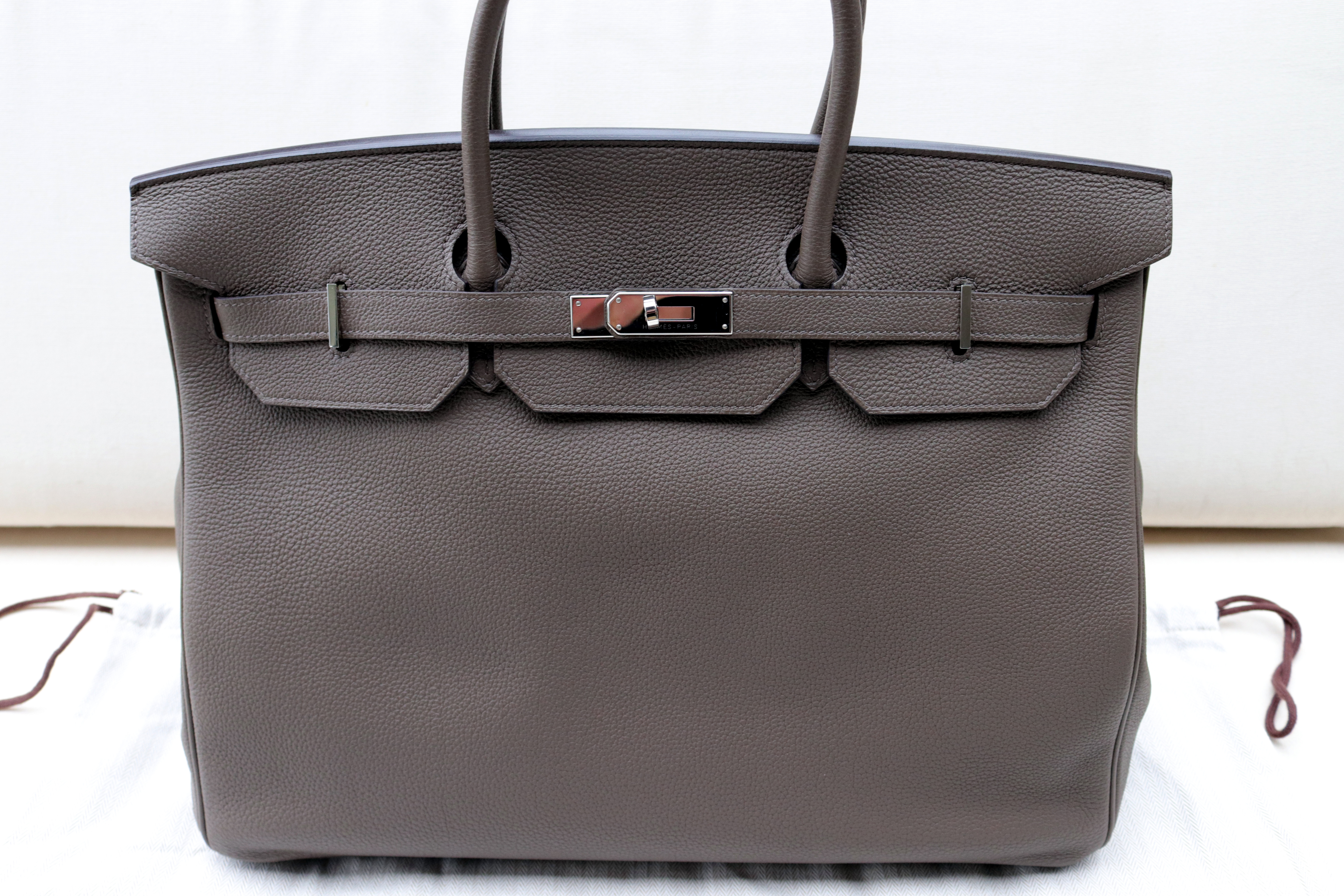 Hermes Etain Togo Leather Palladium Hardware Birkin 40 Bag Hermes