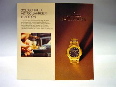 pre owned PATEK PHILIPPE rare Catalog / Booklet for JUMBO NAUTILUS Reference 3700 in Yellowgold