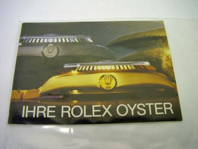 pre owned ROLEX booklet "Your Rolex Oyster"